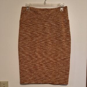 NWOT LuLaRoe Womens Pull On Chestnut Brown Print Skirt SZ M